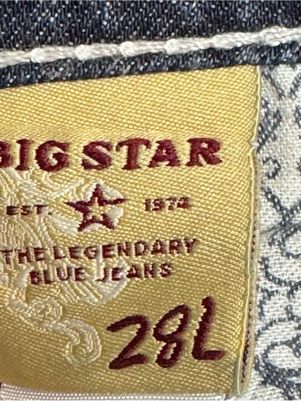 Big Star Jeans Women's Blue Embroidered Pocket Jeans size 28L - Picture 7 of 8
